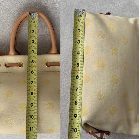 DOONEY & BOURKE Bag Tassel Canvas Satchel shoulder bag Tote in polka dot - Picture 2 of 15